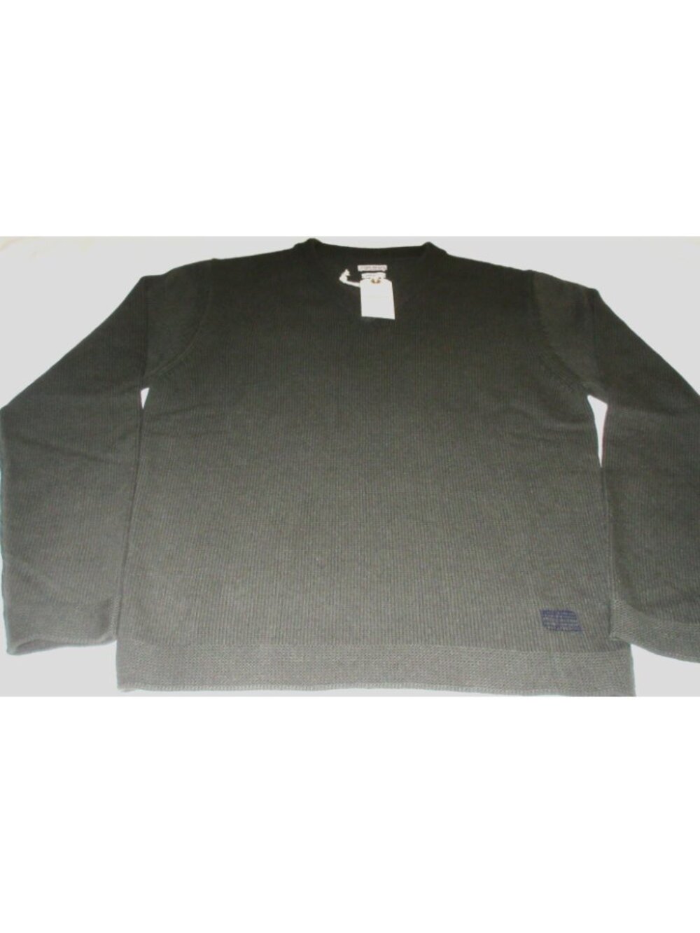 OOBE Brand Men's Heron V Neck Virgin Wool Sweater Fern Green Cozy Ships Free - Picture 9 of 10
